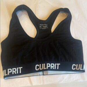 Culprit Black Sports Bra medium